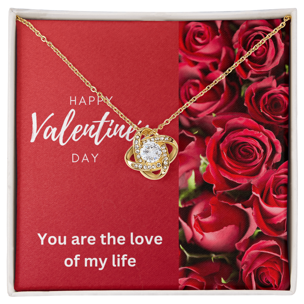 Love Knot Necklace with message card,