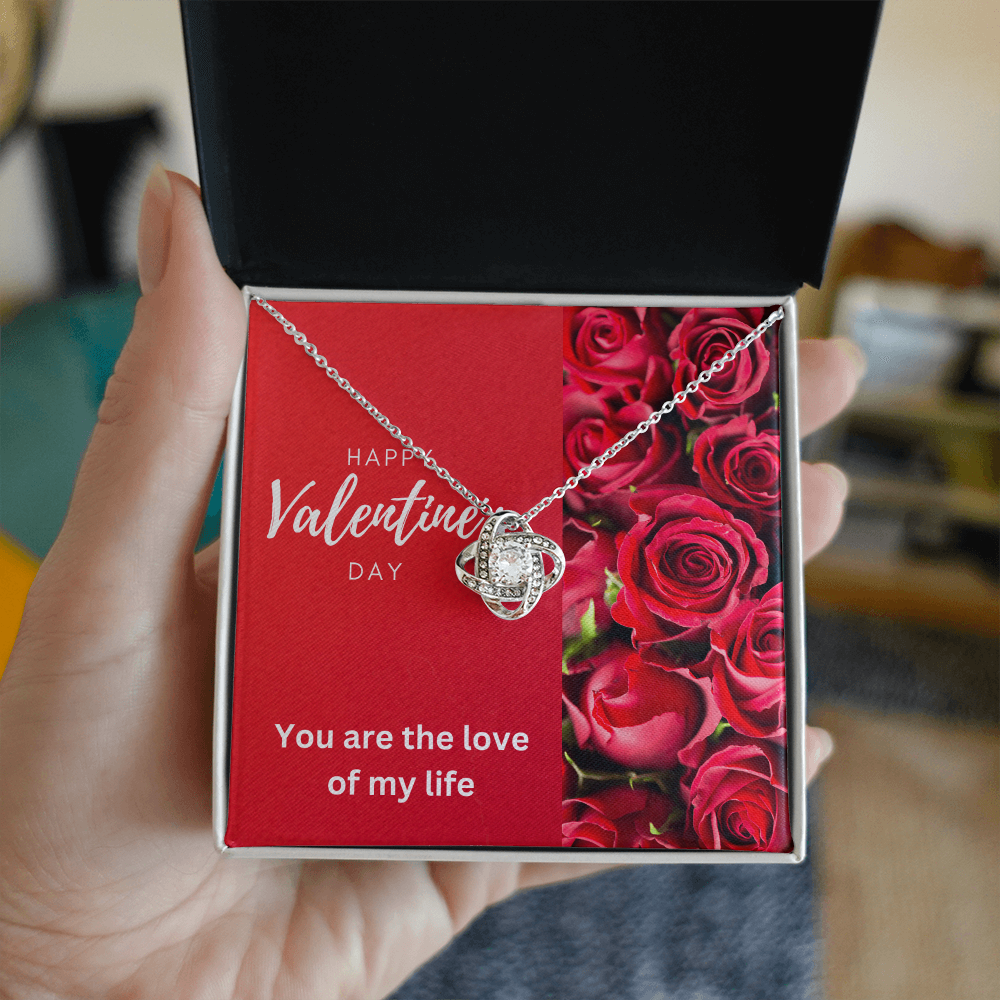 Love Knot Necklace with message card,