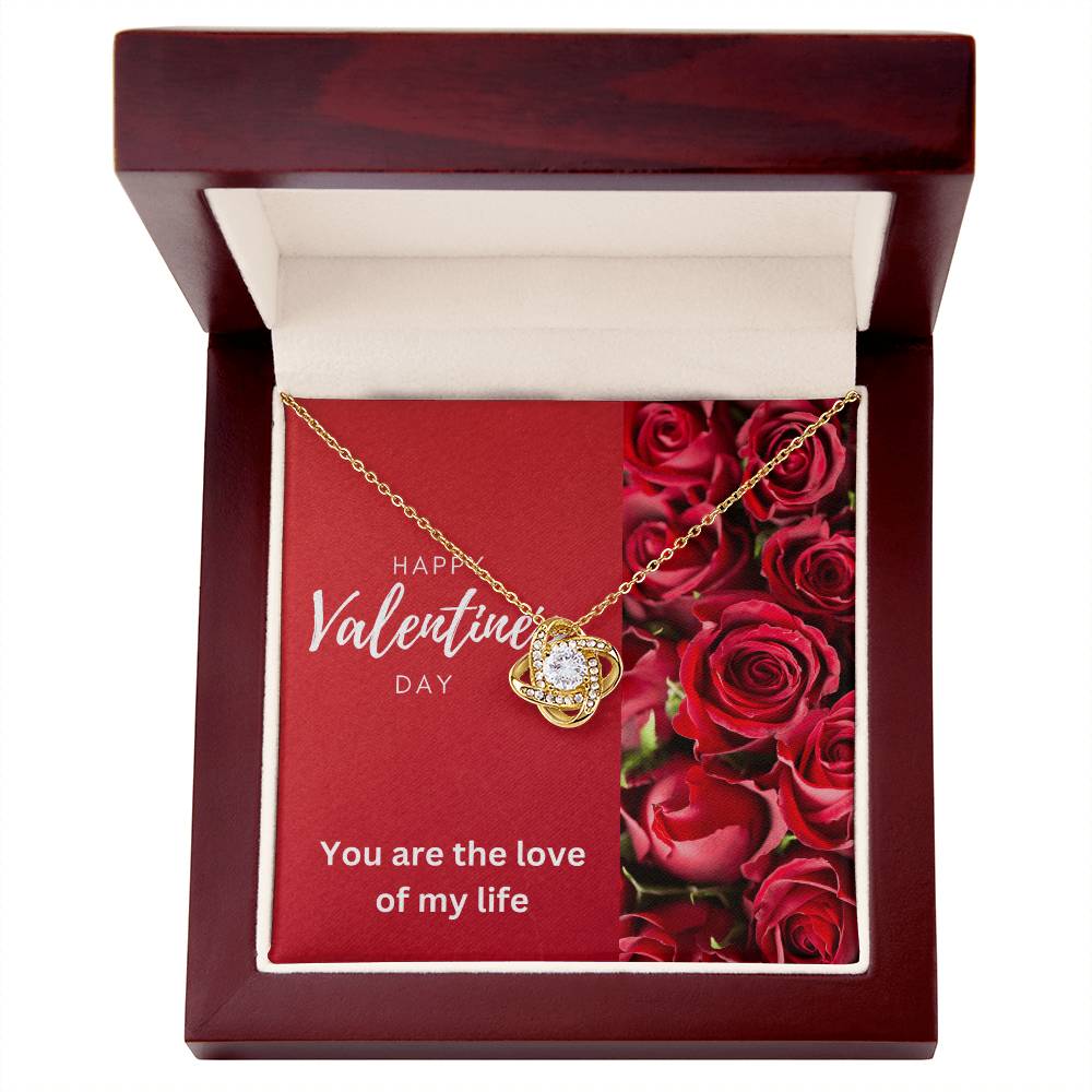 Love Knot Necklace with message card,