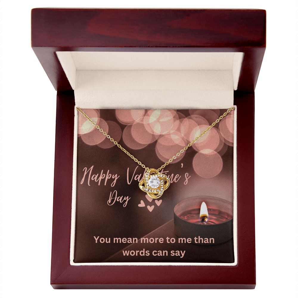 Love Knot Necklace with message card