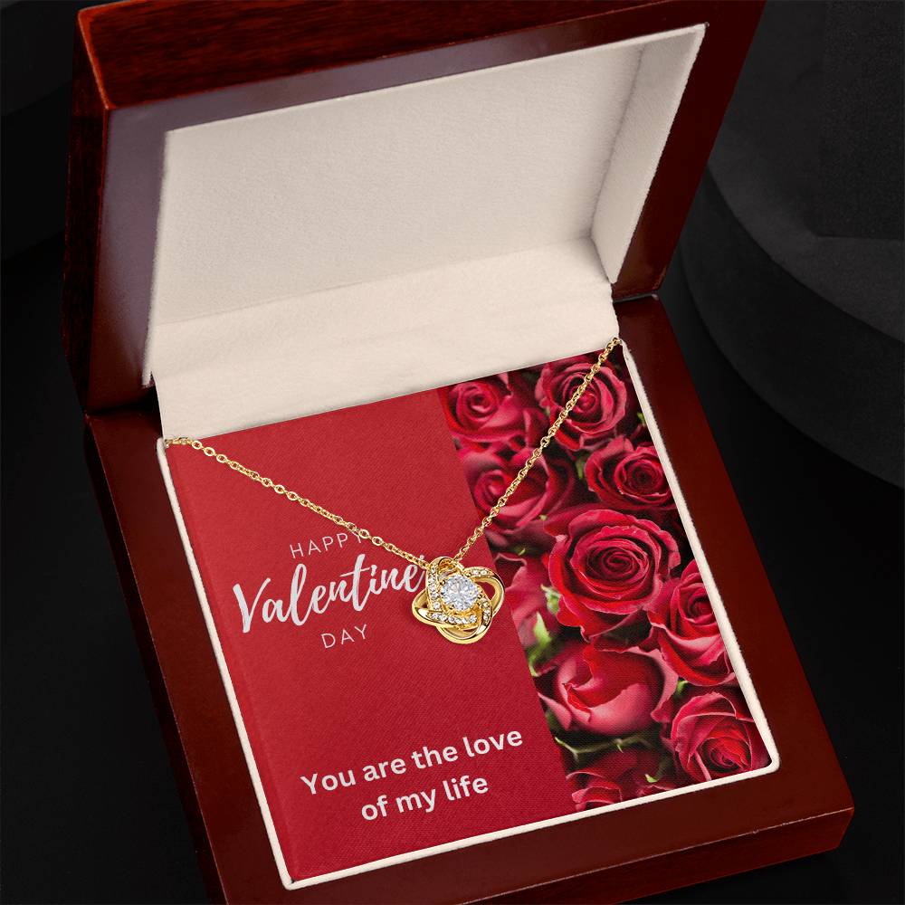 Love Knot Necklace with message card,