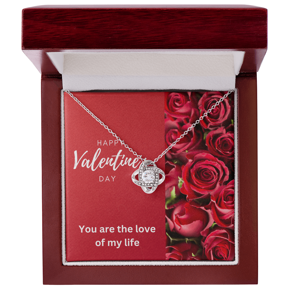 Love Knot Necklace with message card,