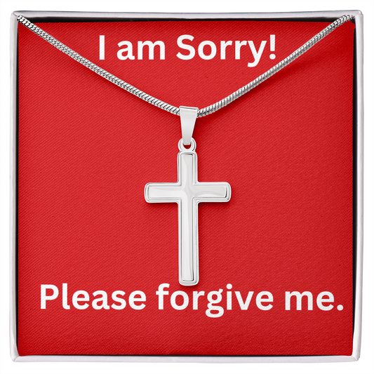 Stainless Steel Cross with Message Card